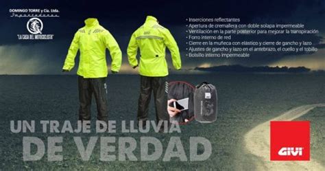 Givi Crs Y Fluo Equipo De Lluvia Impermeable Domingo Torre Y C A Ltda