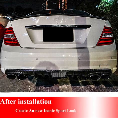 Fit For Mercedes Benz W C Amg Rear Bumper Diffuser Lip