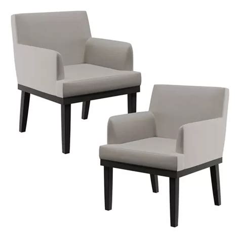 Set de 2 sillones decorativos para salón Beatriz Linho Beige MercadoLibre