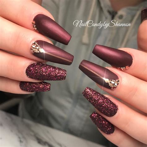 55 Pretty And Awesome Burgundy Nail Art Designs Style VP Page 35