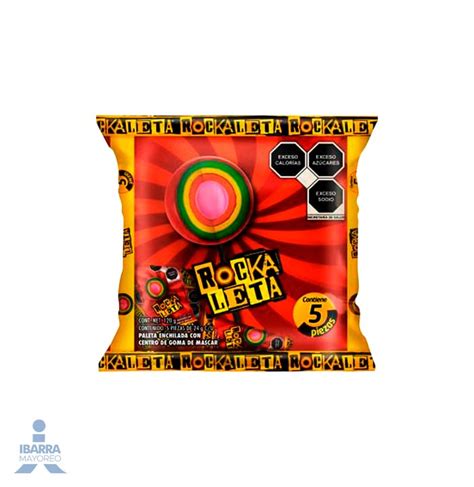 Paleta Sonrics Rockaleta 120 G Ibarra Mayoreo