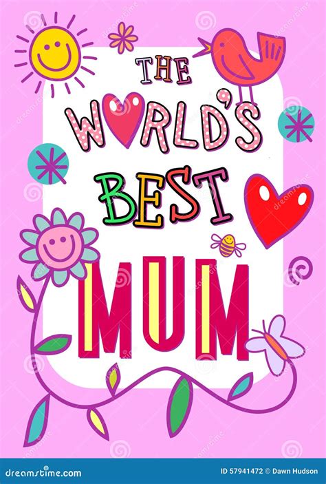 Worlds Best Mum Card Royalty Free Illustration