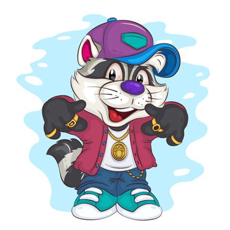 Artstation Cartoon Raccoon Hip Hop Rapper