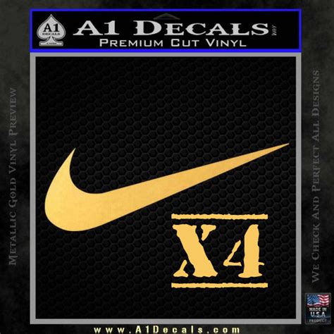 Nike Swoosh 4 Pack Decal Sticker A1 Decals