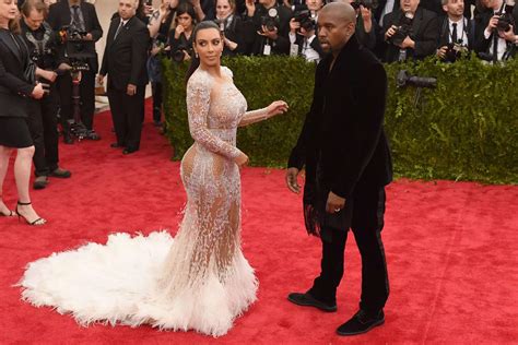 Kim Kardashian And Kanye West At The Met Gala Mirror Online