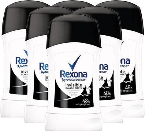 Rexona Motion Sense Invisible On Black White Deodorant Stick 6 X 40