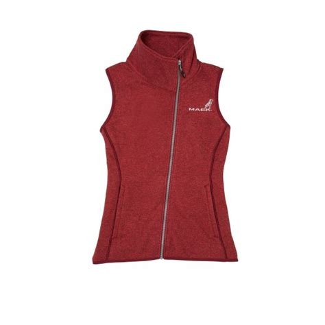 Ladies Cross Zip Red Vest Mack Trucks