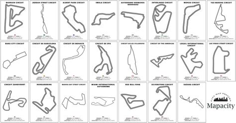 23 Circuits of the Year 2023, F1 Circuits, Formula 1 Poster, F1 Gift ...