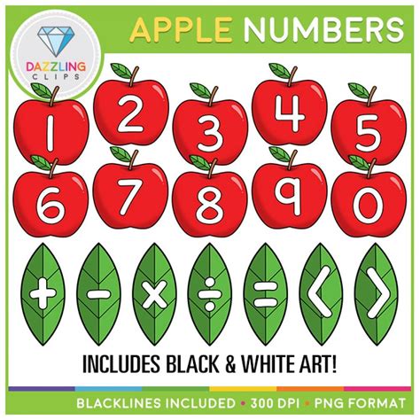 Apple Numbers Clip Art