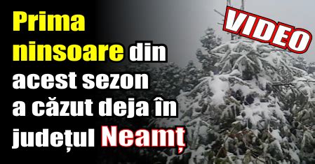 Prima ninsoare din acest sezon a căzut deja în județul Neamț