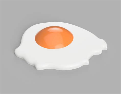 Fried Egg Magnet By Cartoonishnerd Download Free Stl Model