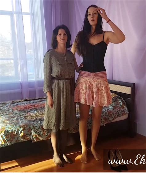 205cm Ekaterina Lisina No Heels Vs 180cm Girl By