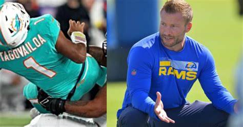 Tua Tagovailoa Injury Has Los Angeles Rams Coach Sean Mcvay Speaking