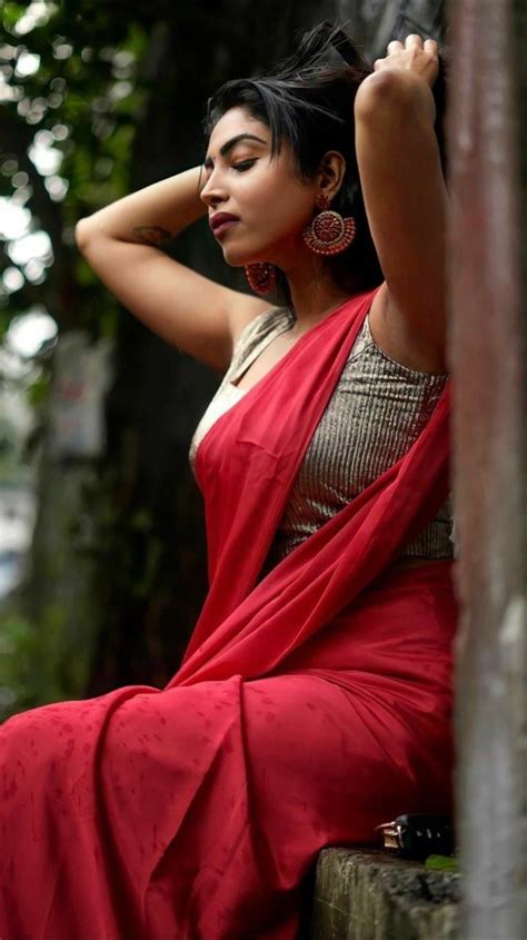 Raksha Cherin Sizzling Stills In Blouse Less Saree Artofit