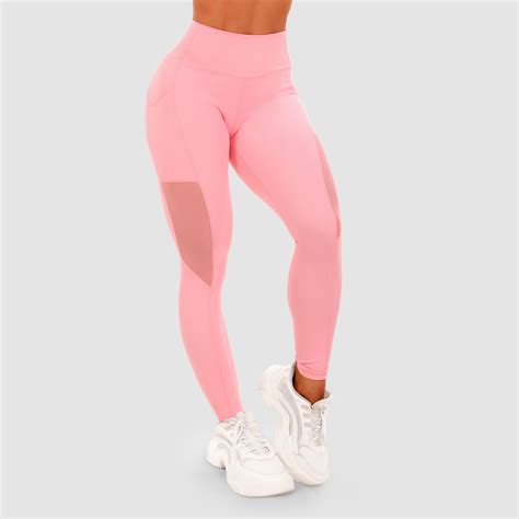 Mesh Panel Leggings für Frauen Pink GymBeam GymBeam de