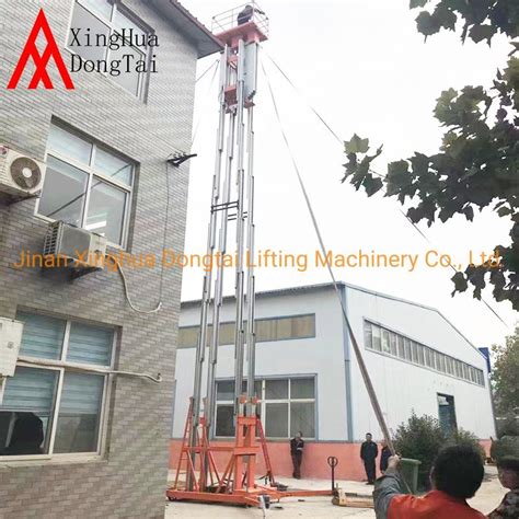 Aluminum Goods Lift Hydraulic Ladder Lift Vertical Mast Lift China