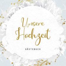 Gästebuch Unsere Hochzeit Motiv Weiße Rosen und Gold Hochzeits