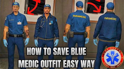 GTA 5 HOW TO GET BLUE PARAMEDIC OUTFIT WHIT BELT AND JACKET NO