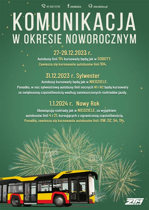 Ztm Kielce Komunikacja W Okresie Noworocznym