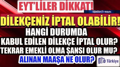 EYT liler Dikkat Dilekçeniz İptal Olabilir YouTube