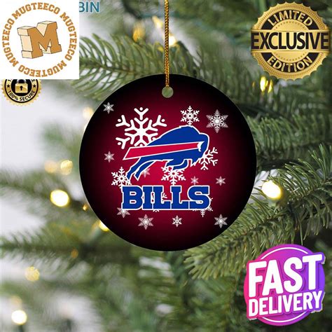 Buffalo Bills Christmas Merry Christmas Circle Ornament - Mugteeco