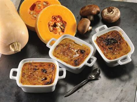 Crème brûlée de butternut aux champignons La Vie Claire