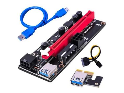 Placa Riser Extensor Pci Express Cabo Pci E V Usb Pw Pe As