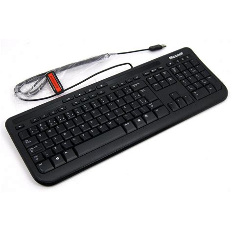 Teclado Usb Microsoft Wired Keyboard 600 Preto Anb 00005 1366 Waz