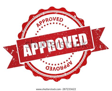 Red Grunge Approved Rubber Stamp Isolated Stock Vector Royalty Free