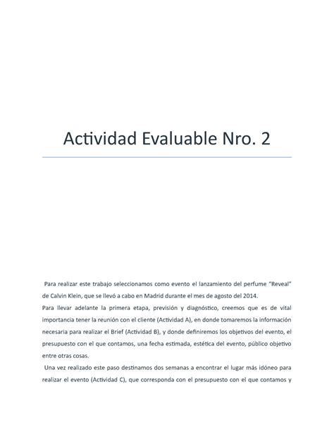 Trabajo práctico Nro2 Introducción a la Org de Eventos Actividad