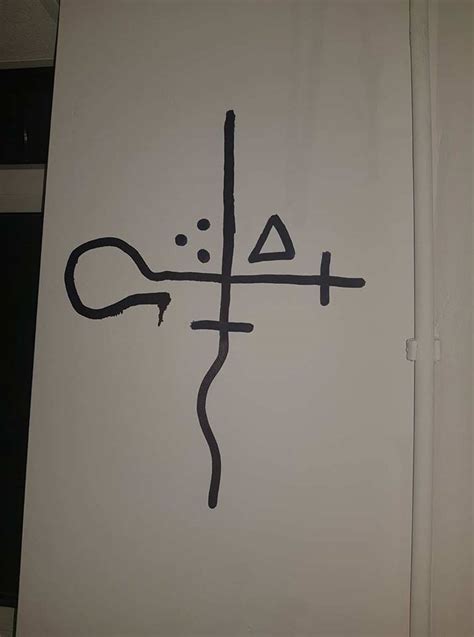 Found This Weird Symbol Drawn In Uk Cinema About 50cm50cm 197 Inch