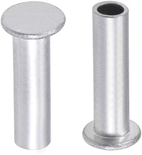 Amazon Uxcell Pcs Mm X Mm Aluminum Flat Head Semi Tubular