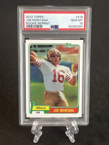 2012 Topps Rookie Card Reprint 216 Joe Montana Psa 10 Ebay