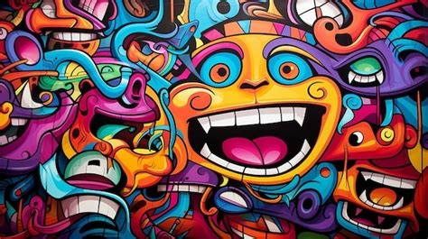 Premium AI Image | Photo of graffiti style wallpaper and backgrounds