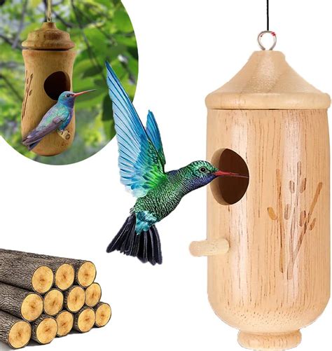 Amazon Shirem Wooden Hummingbird House Libiyi Wooden Hummingbird