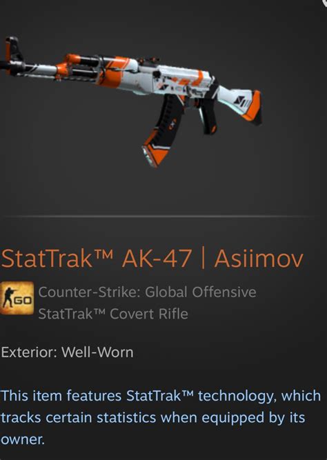 Cs go skin AK 47 ASIIMOV WW STATTRAK kałach Kraków Kup teraz na