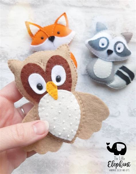 Felt Woodland Animals Forest Animals Woodland Nursery Decor Woodland