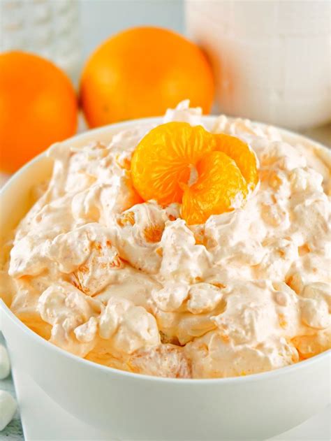 Easy Orange Fluff Salad Orange Fluff Fluff Recipe Fluff Desserts