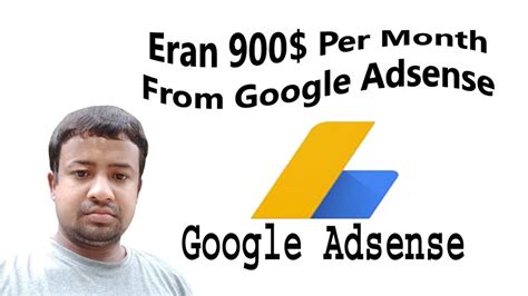 Eran Per Month From Google Adsense Youtube