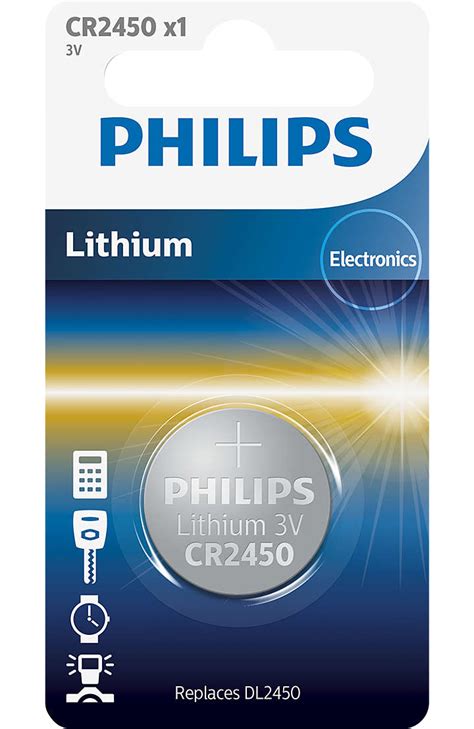 PILE CR2450 LITHIUM 3V 600mAh x1 PHILIPS Méga Piles