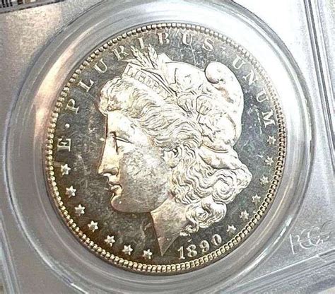 1890 CC US Morgan Silver Dollar PCGS MS62DMPL Matthew Bullock Auctioneers