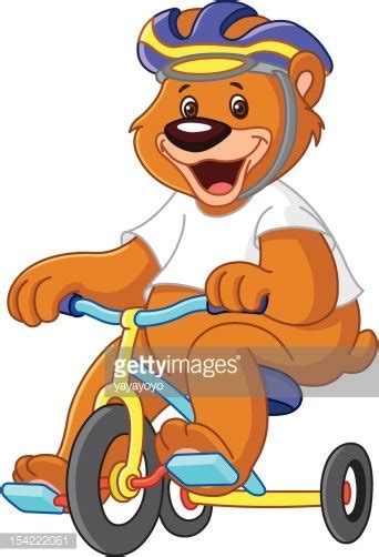 Bear On Tricycles Stock Clipart Royalty Free Freeimages