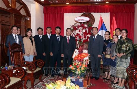 Greetings Extended To Lao Consulate General On Lao Traditional New Year Nhan Dan Online