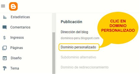 C Mo Configurar Un Dominio Con Blogger Dominios Peru