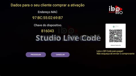 Aplicativo IBO PRO painel de ativação ilimitado Studio Live Code