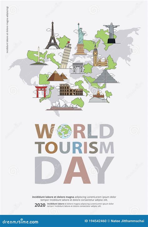 The World Tourism Day Poster Design Template Editorial Image ...