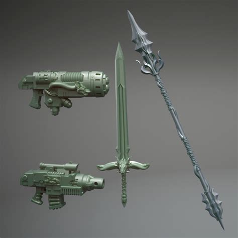 3D Printable Weapons Set by 3DArtGuy