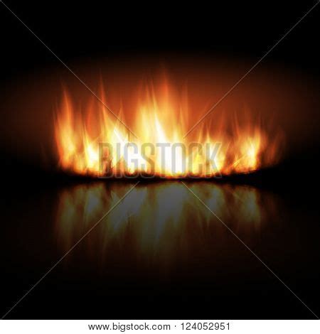 Realistic Fire On Vector & Photo (Free Trial) | Bigstock