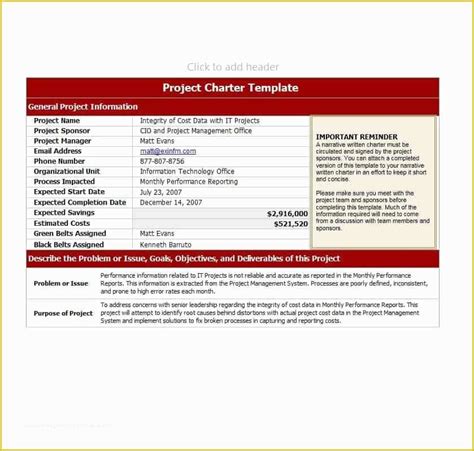 Project Charter Template Excel Free Of Free Agile Project Management ...