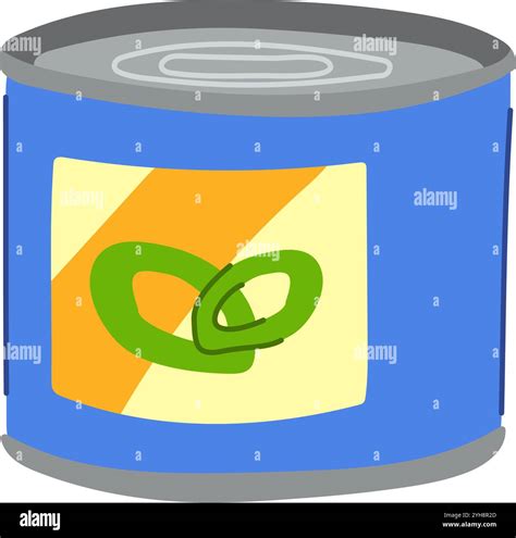 Food Tin Can Cartoon Vector Illustration Stock Vector Image Art Alamy